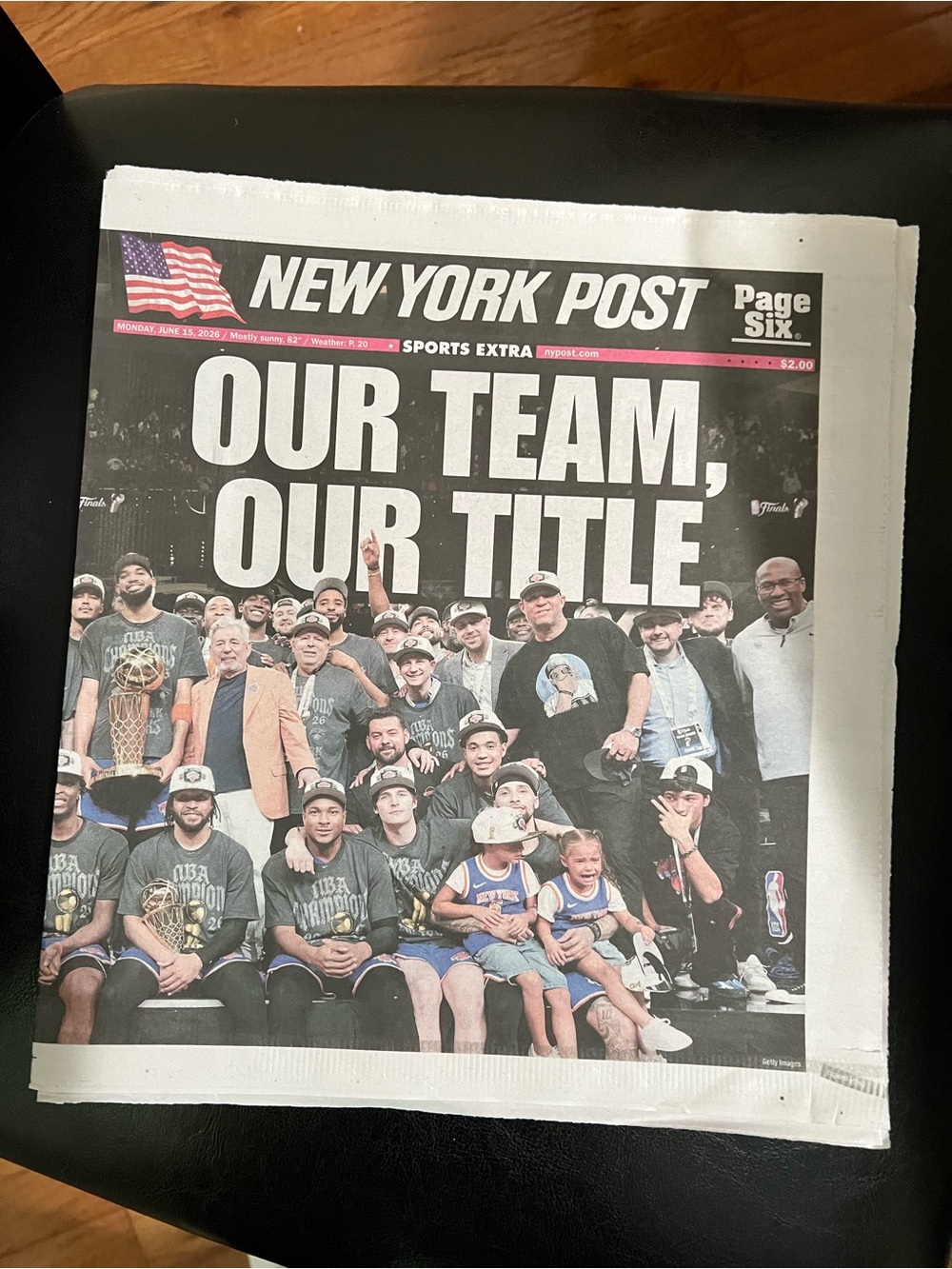 Total 2! June 15 - New York Post Knicks Full Newspaper